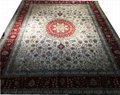 red color handmade silk persian carept for sitting room 5