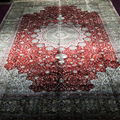 6x9ft red color handmade silk persian