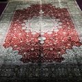 6x9ft red color handmade silk persian home use sitting room carpet