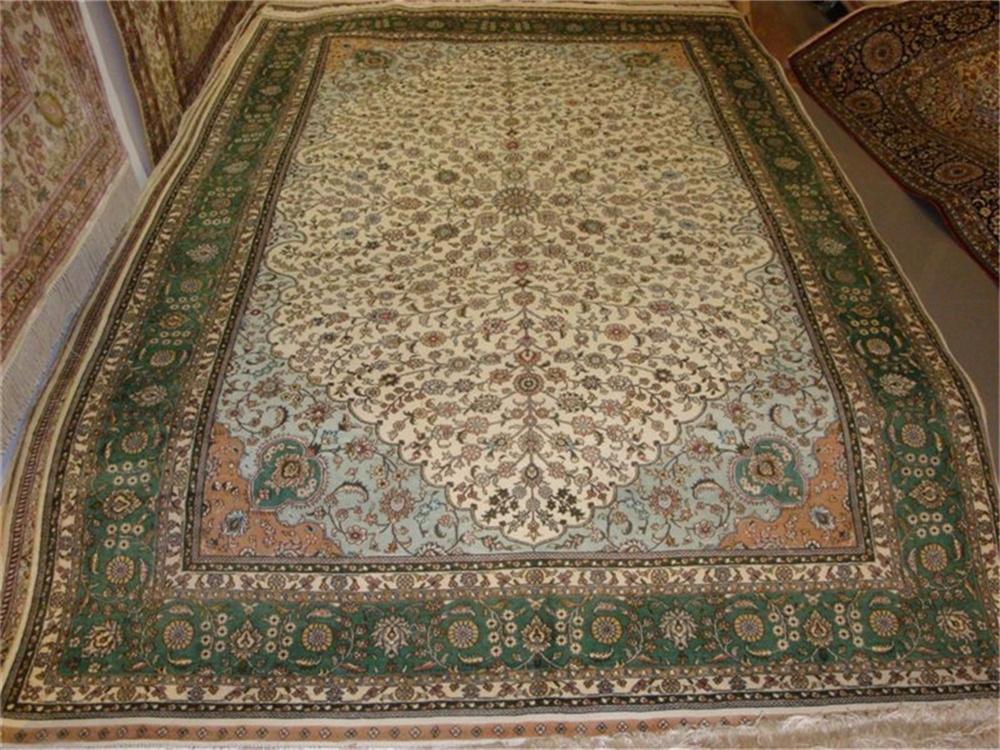 手工編織6x9ft 真絲波斯客廳臥室書房地毯 carpet
