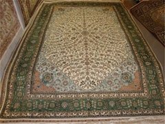 Handwoven silk Persian living room bedroom study carpet