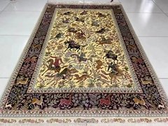 4x6ft handmade silk wall hanging tapestry hunting scene collection rug
