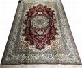 pink color 4x6ft handmade silk persian hanging tapestry prayer rug 4