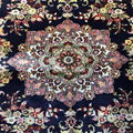 3x5ft 蓝色全手工编织真丝祈祷小毯子收藏艺术毯子 3