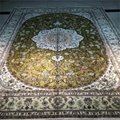 手工真絲黃金絲6x9ft 藝朮波斯地毯家庭裝飾地毯