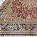 red color handmade silk persian carpet 8x10 ft for villa sitting room