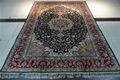 5X8ft blue color handmade silk persian carpet for bedroom