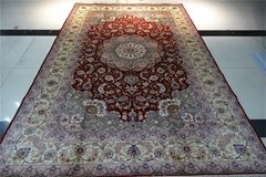 5X8ft blue color handmade silk persian carpet for bedroom