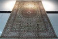 5X8ft blue color handmade silk persian carpet for bedroom