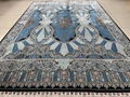 6x9ft blue color handmade silk persian carpet for home decor