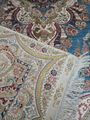 4x6ft blue color handmade silk persian collection rug