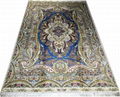 4x6ft blue color handmade silk persian collection rug 4