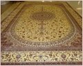 超大尺寸米色經典歐式手工編織真絲藝朮波斯地毯會議廳大客廳地毯