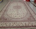 large size beige color classic european handmade silk carpet for sitting room  3