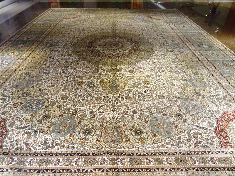 14x20ft oversized handmade silk art villa carpet 2
