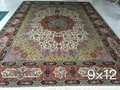 9x12ft hand knotted silk luxury living room carpet