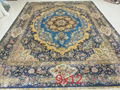 9x12ft hand knotted silk luxury living room carpet