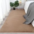 pure color comfortable warm rabit hair rug carpet and blanket 2