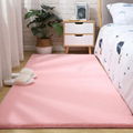 pure color comfortable warm rabit hair rug carpet and blanket 3