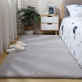 pure color comfortable warm rabit hair rug carpet and blanket 5