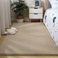 pure color comfortable warm rabit hair rug carpet and blanket 7