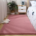 pure color comfortable warm rabit hair rug carpet and blanket 8