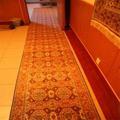 2.5x25ft blue color handmade silk persian corridor carpet