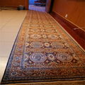 2.5x25ft blue color handmade silk persian corridor carpet