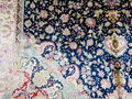 6X9ft 寶石藍手工編織真絲歐式客廳地毯 4