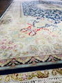 6x9ft blue color handmade silk european desigin home decor carpet