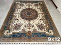 9x12ft handmade silk persian style living room carpet luxury home decor carpet 1