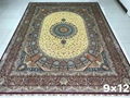9X12tf手工編製真絲波斯風格客廳地毯豪華大氣家居地毯