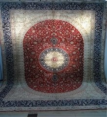 9X12ft 紅色喜慶手工真絲藝朮客廳房間 地毯 (熱門產品 - 1*)