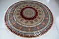 round shape hand knotted persian style sitting room dinning room carpet