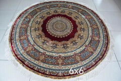 round shape hand knotted persian style sitting room dinning room carpet