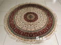 round shape hand knotted persian style sitting room dinning room carpet