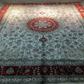 8x10ft red color handmade silk persian carpet for sitting room