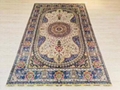 handmade knotted 5X7ft persian silk rugs for study room 3