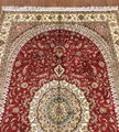 6x9ft red color handmade silk persian luxury living room carpet