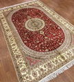 6x9ft red color handmade silk persian luxury living room carpet