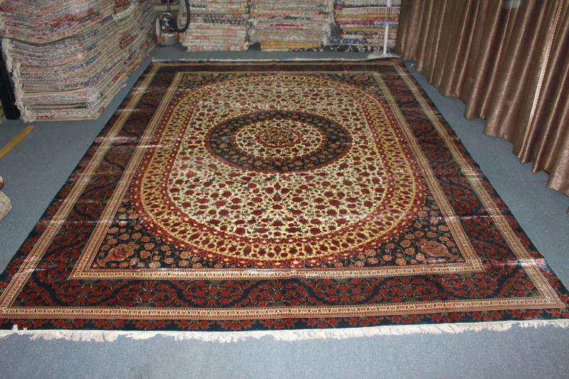 10x14ft rose design handmade silk living room carpet 2