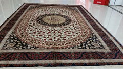 10x14ft rose design handmade silk living room carpet
