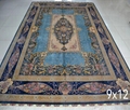 9X12ft red color hand knotted washed