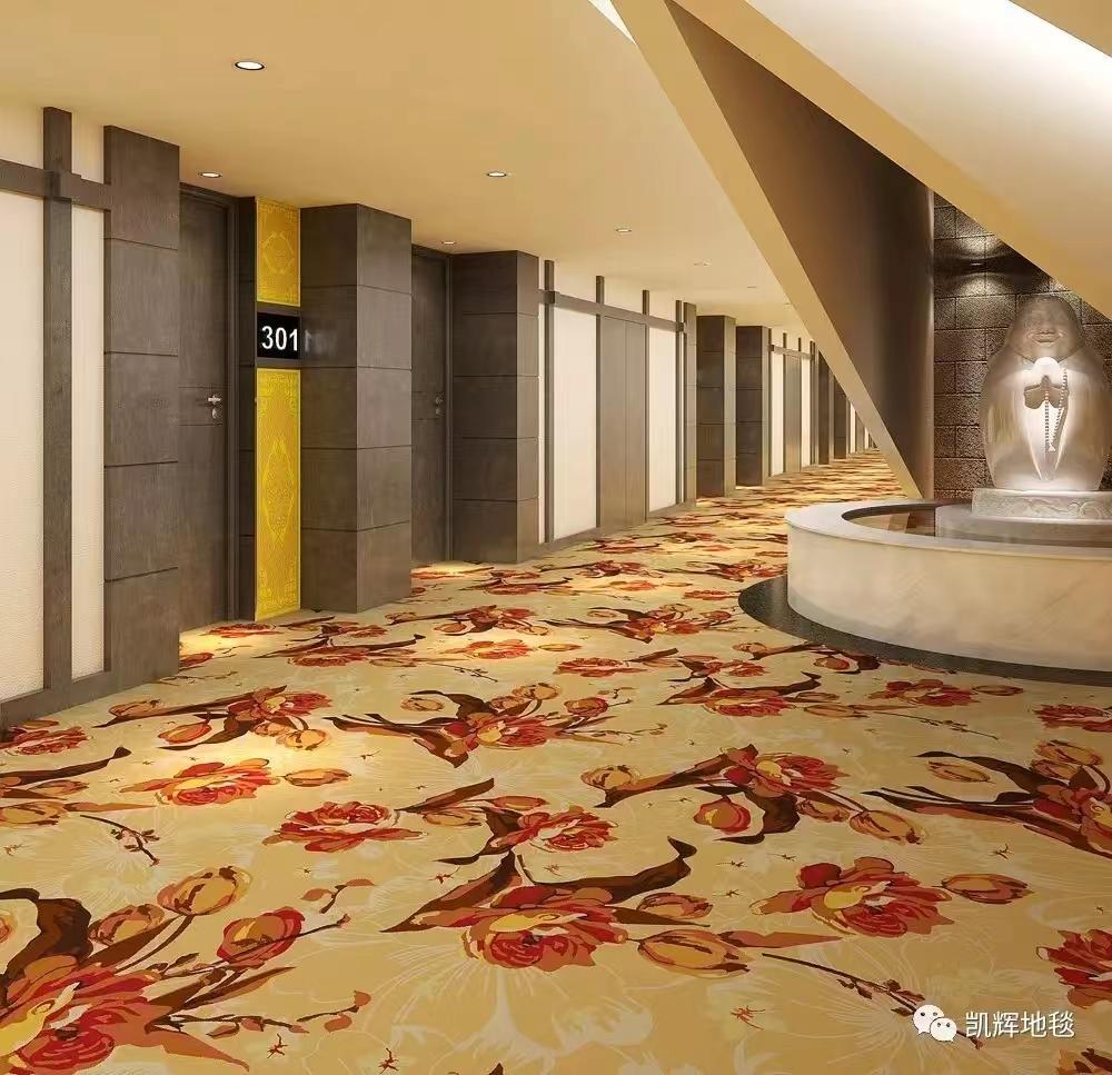 機織商用印花滌綸割絨地毯專供酒店會所餐廳辦公室使用 4