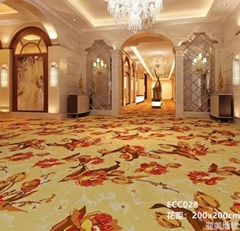 商用印花涤纶割绒地毯专供酒店会所餐厅办公室使用