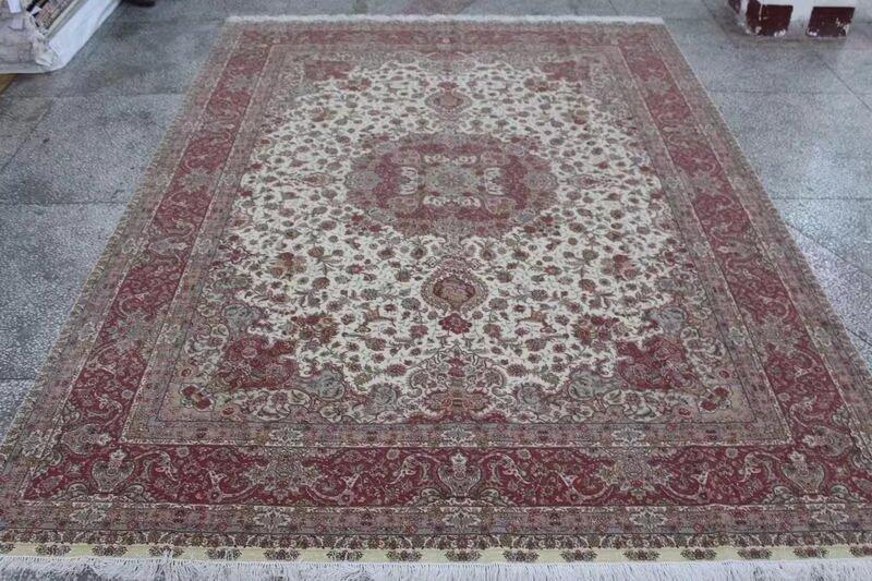 6x9ft silk on wool hand knotted luxury living room carpet