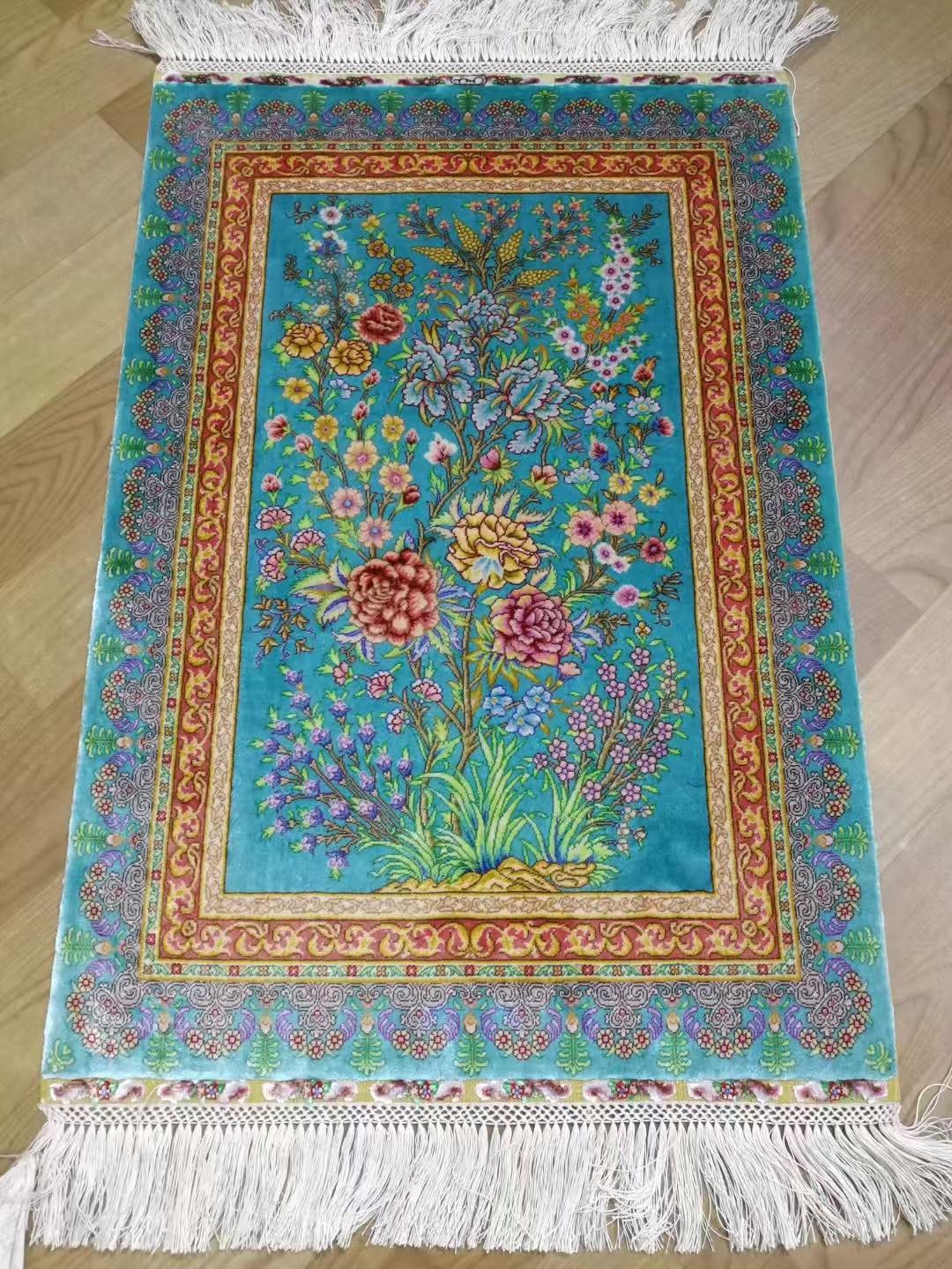 2x3ft handmade silk tapestry for wall hanging 4