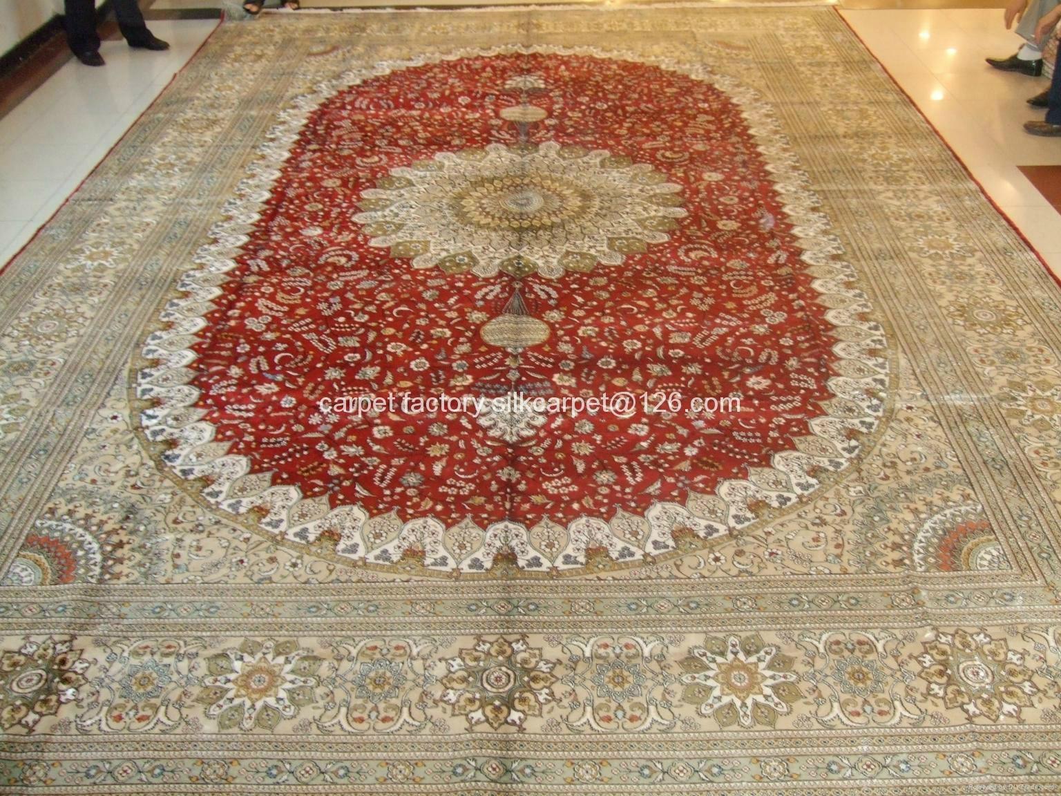 12x18ft 手工真絲水洗波斯地毯別墅專用豪華大地毯 4
