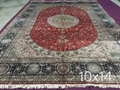 10x14ft high density handmade silk persian carpet for living room 3