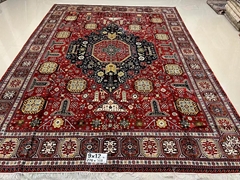 9x12ft red color Middle Asia style handamde silk living room carpet